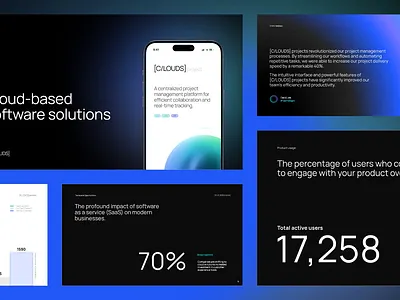 Cloud Project - Sales Pitch Deck ai design ai pitch deck brand branding cloud deck design investor marketing minimalist pitch pitch deck presentation professional saas sales slide slides software house