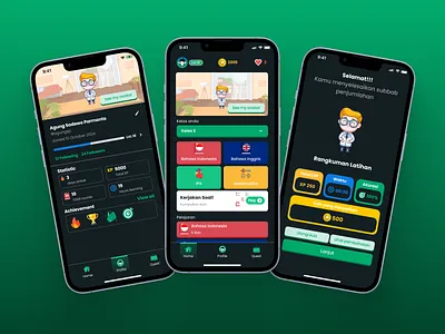 Learning app exploration gamification graphic design ui ui design ux