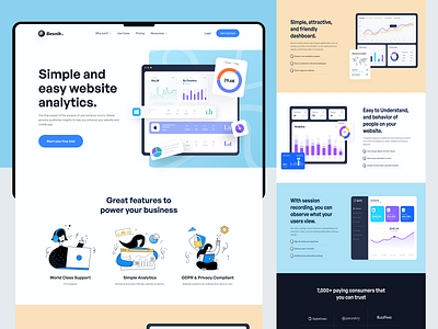 Analytics Platform Website: Landing page analysis analysis platform design home page homepage landing page ui uihut web web design webdesign webflow webflow designer webflow expert website website design