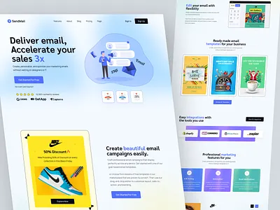 Email marketing landing page: website email email marketing email marketing web home page landing page marketing web site ui uihut uiux design web web design webdesign webflow webflow designer webflow expert website design
