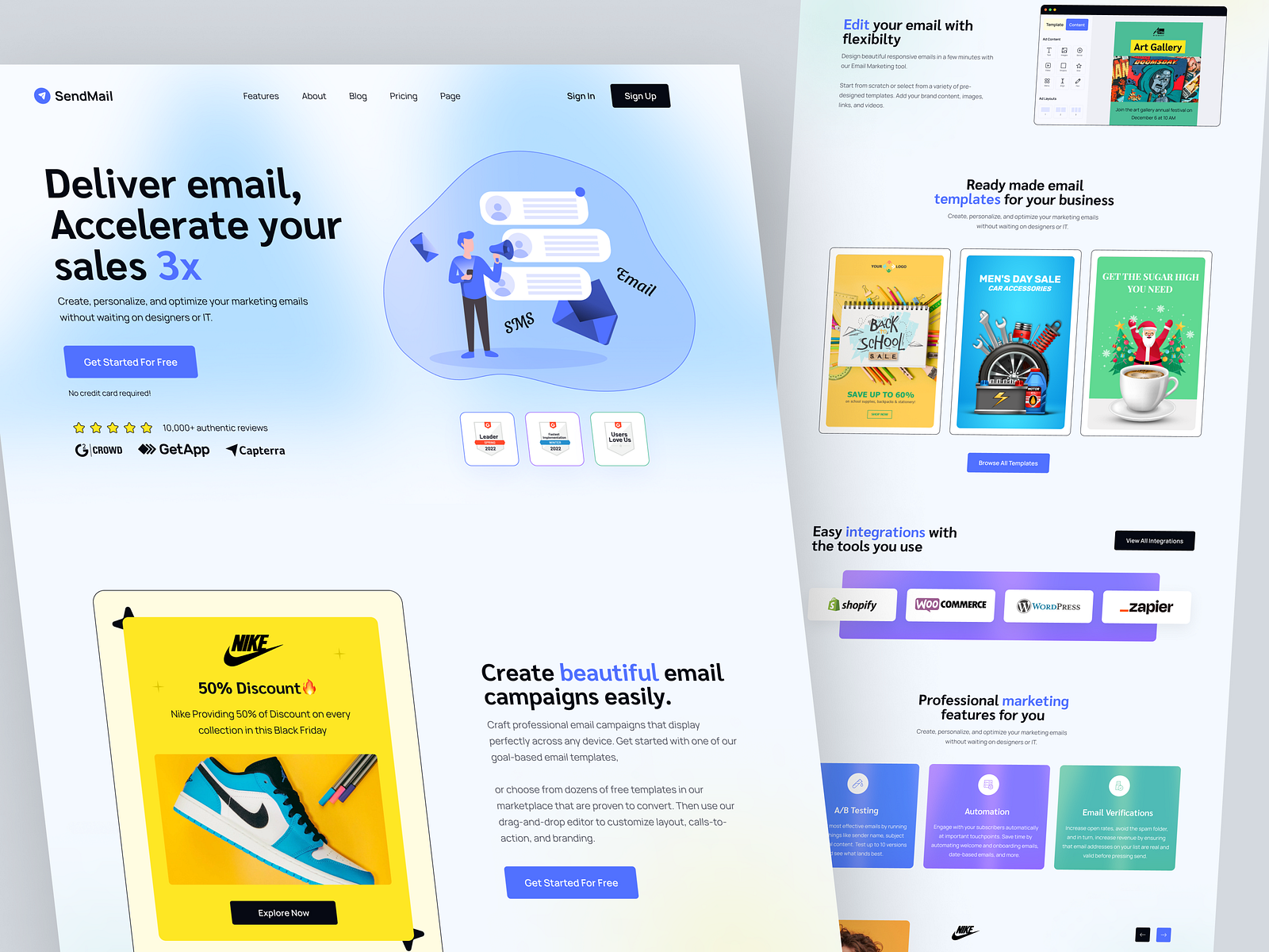 Email marketing landing page: website by Mehedi Titas for UIHUT - UI UX ...