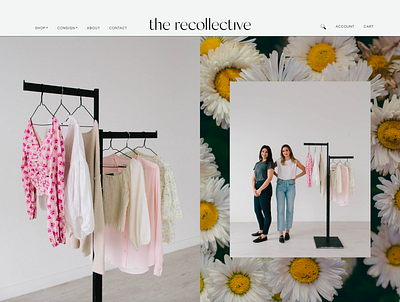 Shopify website design for The Recollective, by Ash Izsak Studio branding design graphic design logo shopify design typography website design