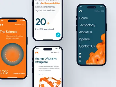 avalontx: AI CRISPR Genome Editing - Synthetic Biology Mobile UI biology biotech biotech web design biotech website biotechnology clean crispr crispr website dna drug discovery drug discovery website gene editing minimal modern orange pharmaceutical precision medicine synthetic biology therapeutics therapeutics website