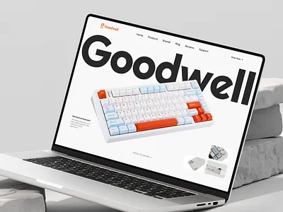 Goodwell Keyboard Store branding design digital display e commerce electronic elementor framer keyboard landing marketing online page product shop store ui webflow website wordpress