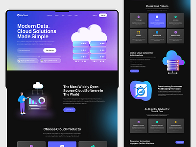 Cloud Solution Website: Landing page cloud cloud solution cloud solution website design home page landing page product design uihut uiux design web web design webdesign webflow webflow designer webflow expert website website design