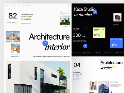 Kaze Architect Studio agency architect branding building company contractor corporate design digital elementor framer home landing marketing page ui webflow website wordpress