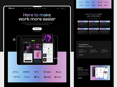 E-commerce tool website colorful design e commerce e commerce tool e commerce website gradient gradient color homepage landing landing page tool uihut web web design webdesign webflow webflow designer webflow expert website website design