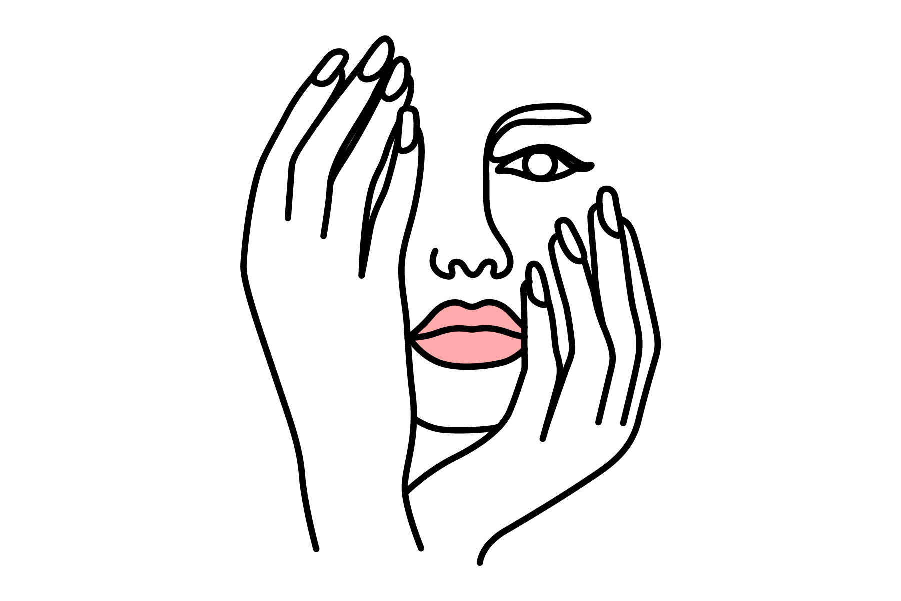 Example of Line Art Drawing & Portrait