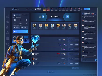 CSGO JACKPOT 3d betting blockchain casino crash crypto csgo jackpot figma gambling game interface illustration live casino online casino roulette slots ui uxui web design