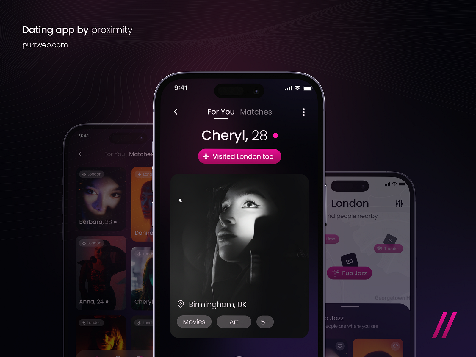 Geolocation Dating Mobile iOS App by Purrweb UI/UX Agency on Dribbble