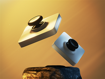 Controller 3d aftereffects blender c4d gobo joycon light logo octane orange product rendering ui yellow