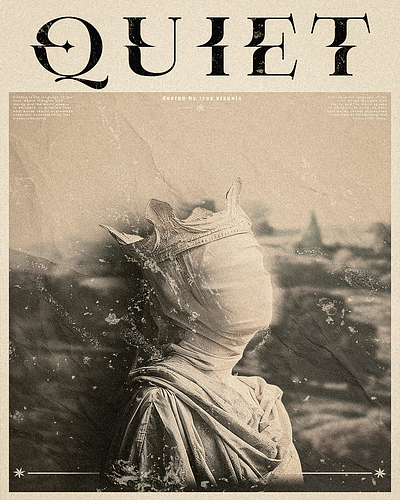 Quiet - Poster graphic design poster