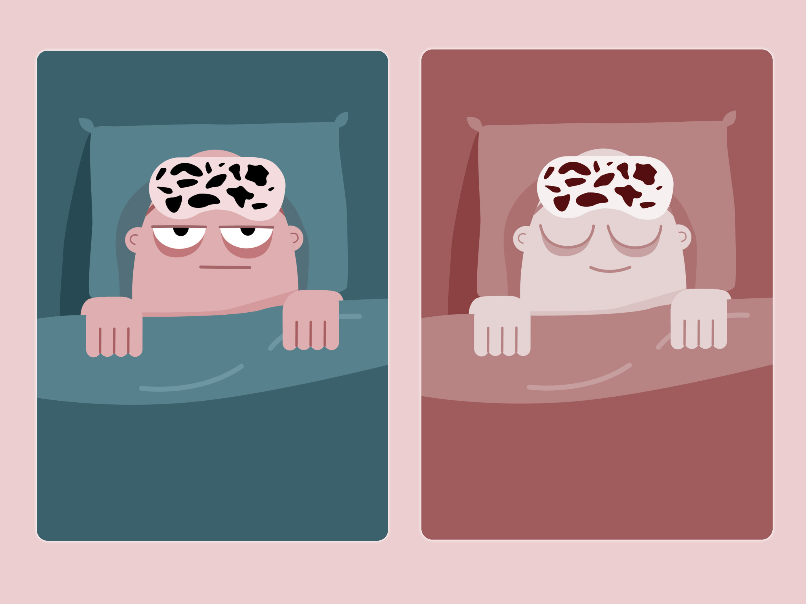 Insomnia 2d animation characters design dribble graphic design illustration motion graphics