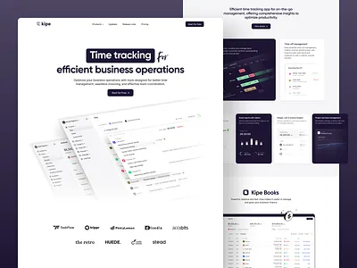Kipe Website Design branding clean crm customer relationship design finance graphic design illustration invoicing kipe kipe books kipe crm kipe track landing page logo payments time tacking ui ux website