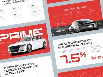 Prime - Automotive Pitch Deck Presentation automotive branding design graphic design logo pitch deck presentation