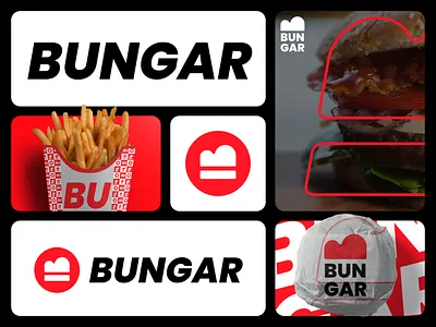 Bungar Burger - Visual Identity brand identity branding design fnb food and business graphic design illustration logo lyrative minimalist logo modern logo timeless logo visual identity