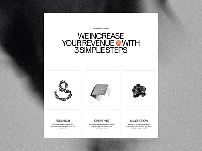 Custom 3D icons for the marketing agency website 3d 3d motion agency website animation b2b website corporate website landing page process page ui design user interface web design website design