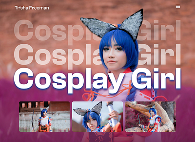 Cosplay Girl Landing Page graphic design landing page ui web design website