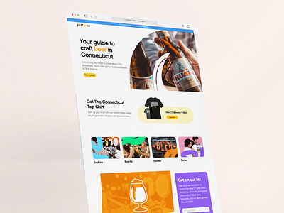 Events clean design event experience flat layout online shop ticket tour beer ui ux web