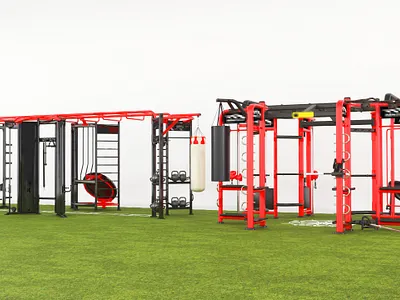 Two 3D Model Crossfit Group Function 3d graphic design