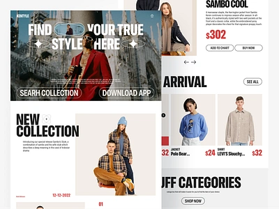 Kentyle - Fashion ECommerce Landing Page burtalism clothing design ecommerce fashio landing page market market place marketplace online shop shop store ui ux web web design website website design