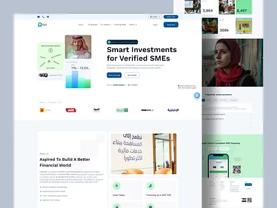 landing page of Raqamyah animation branding design graphic design halal invest illustration invest landing page logo saudi ui ux vector web website