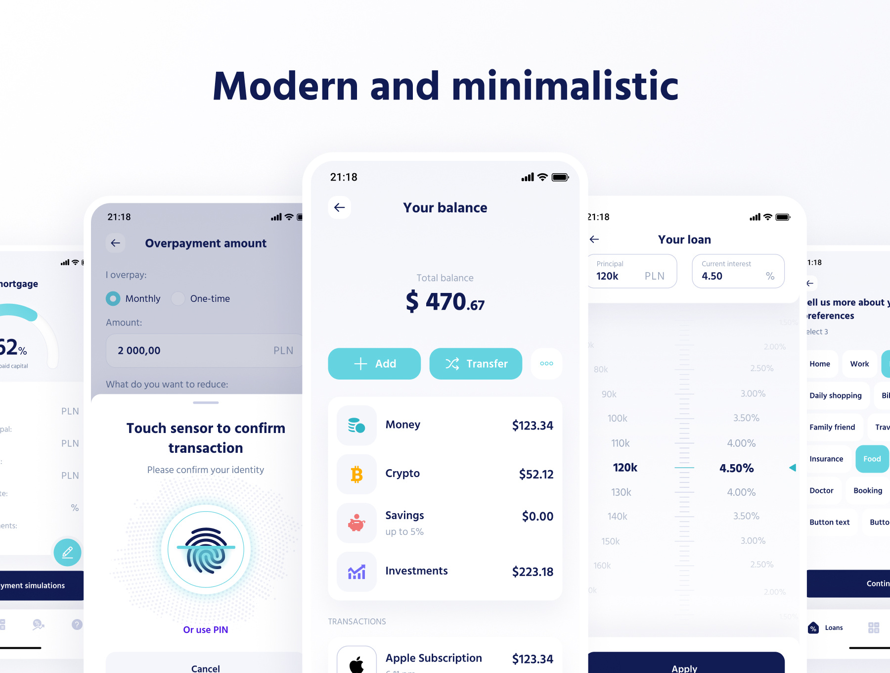 Example of Minimal And Converting Mobile App Design