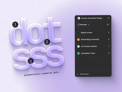 Dotsss Figma/Figjam Annotation plugin annotations color colourful design dot figjam figma gradient plugin product ui