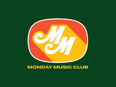 Monday Music Club - Lettering and logomarks brand marks branding custom lettering logo designer logomark logos music branding music logos typography