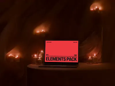 Free creative mockups – fire element 3d animation branding case chipsa design mockup presentation ui web webdesign website