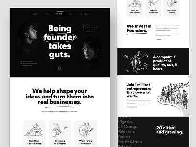Entrepreneur/Founder agency branding business corporate creative dark entrepreneur graphic design landing marketing minimal modern startup ui web design