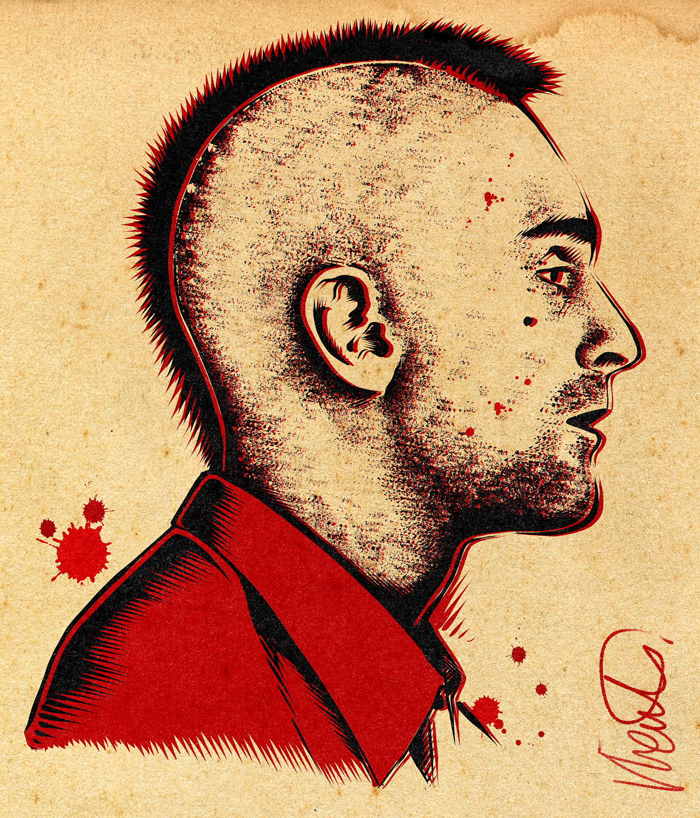 TRAVIS BICKLE branding david vicente design digital art illustration inking print taxi driver