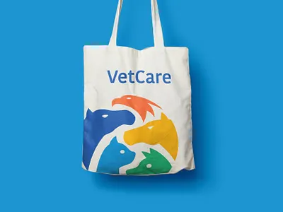 VetCare logo cat logo