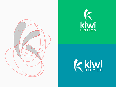 Kiwi Homes - Brand Logo Design brand brand logo branding design graphic design homes kiwi logo real estate realtor