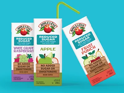 Reduced Sugar Juice crate drink fruit healthy illustration juice kid kid friendly kids packaging