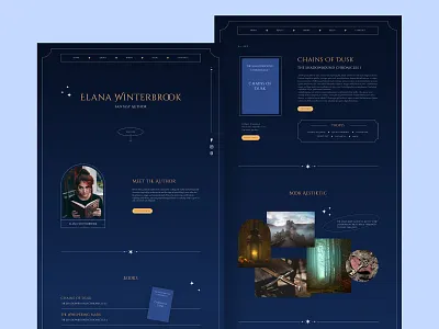 Elana - Webflow template author books design fantasy template ui uiux web webdesign webflow website