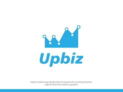 Business Consulting Logo Inspiration, Upbiz Logo branding business consulting finance fintech graphic design identity illustration logo logo design statistics