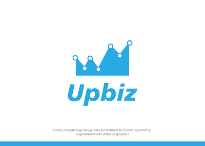 Business Consulting Logo Inspiration, Upbiz Logo branding business consulting finance fintech graphic design identity illustration logo logo design statistics