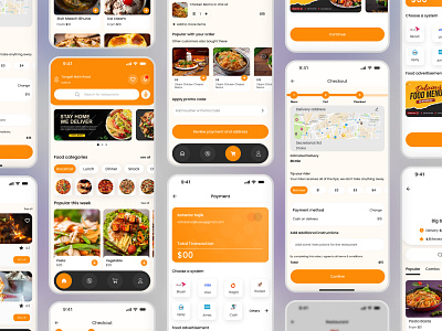 Food Delivery Mobile App app design delivery design food delivery app food design iso design mobile design product design ui ui design