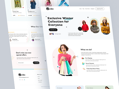 E-commerce Landing Page agency branding design ecommerce fashion graphic design home page landing page logo mobile app online shop shopping ui uidex web website