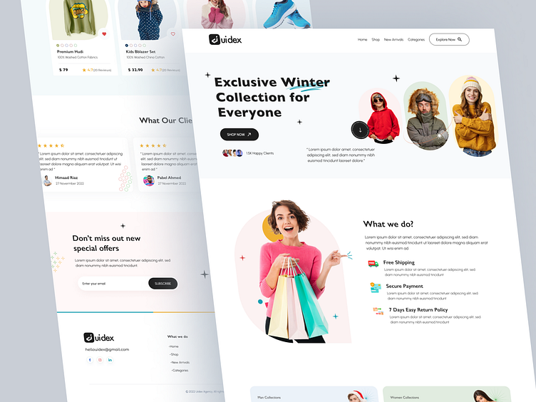 E-commerce Landing Page by Uidex on Dribbble