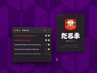 Introducing Daruma app daruma goal tracker interface japan japanese mac mac app macos ui