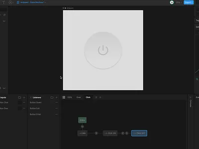 Power Button animation hover interactivedesign motion motion graphics powerbutton productdesign rive ui uimotion
