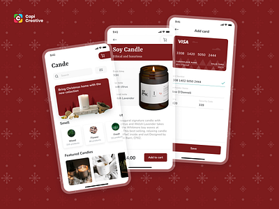 E-Commerce App - Candle Merchandise app app design candle design ecommerce ecommerce app mobile mobile app shopping shopping online ui ui design