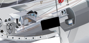 Boat Cutaway areas added (series 5 of 5) boat illustration illustrator sailing