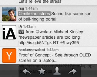 Beak for iPhone: Tweet Actions icons iphone twitter ui