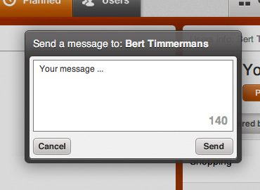 Message cashcollie design message overlay ui webapp