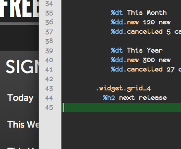 Dash! code dashboard sweet sweet data typography