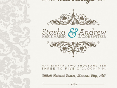 Wedding Invitation ampersand archer gotham typography victorian vintage wedding invitations wrexham script