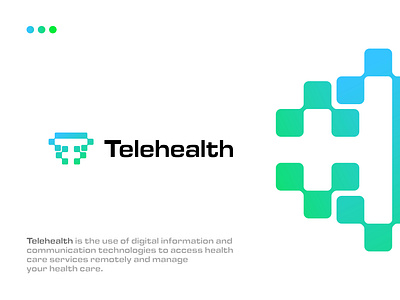 telehealth logo, logos, logo design, healthcare technology logos brand identity branding design graphic design healthcare healthcare technology logo letter t logos logo logo design logos medical minimal minimalist technology telehealth logo telemedicine vector